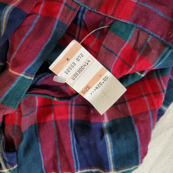 Vintage deadstock plaid tartan shorts high waisted women's large - Picture 7 of 11